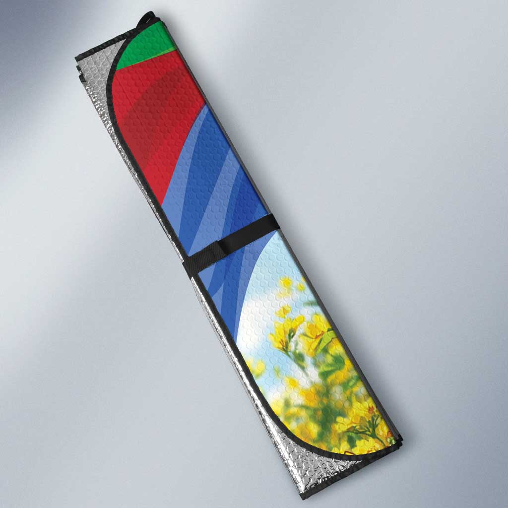 Happy Enkutatash Eritrea Personalized Auto Sun Shade Beautiful Afro Girl Adey Abeba Flower