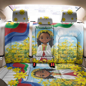 Happy Enkutatash Eritrea Personalized Back Car Seat Cover Beautiful Afro Girl Adey Abeba Flower