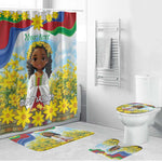 Happy Enkutatash Eritrea Personalized Bathroom Set Beautiful Afro Girl Adey Abeba Flower
