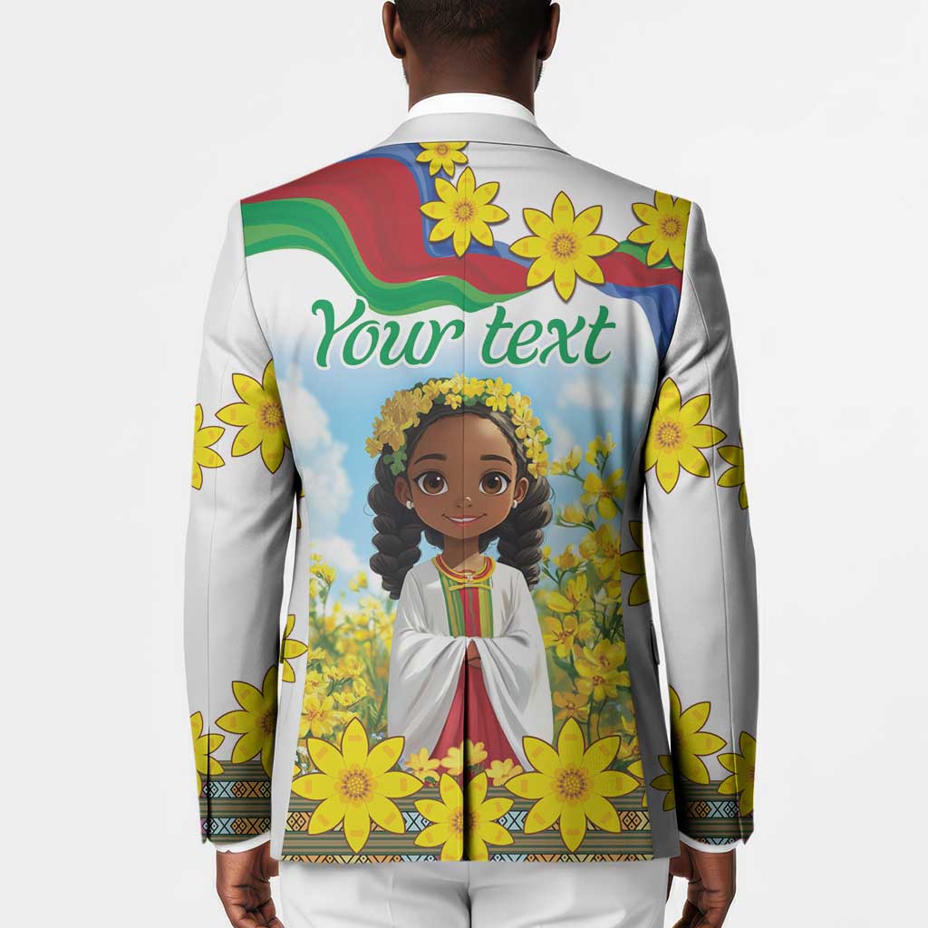 Happy Enkutatash Eritrea Personalized Blazer Beautiful Afro Girl Adey Abeba Flower