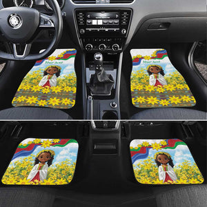 Happy Enkutatash Eritrea Personalized Car Mats Beautiful Afro Girl Adey Abeba Flower