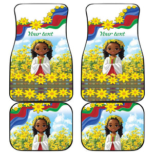 Happy Enkutatash Eritrea Personalized Car Mats Beautiful Afro Girl Adey Abeba Flower