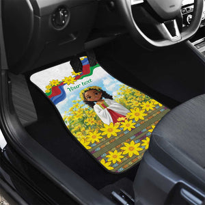 Happy Enkutatash Eritrea Personalized Car Mats Beautiful Afro Girl Adey Abeba Flower