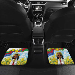 Happy Enkutatash Eritrea Personalized Car Mats Beautiful Afro Girl Adey Abeba Flower