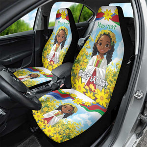 Happy Enkutatash Eritrea Personalized Car Seat Cover Beautiful Afro Girl Adey Abeba Flower