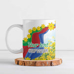 Happy Enkutatash Eritrea Personalized Ceramic Mug Beautiful Afro Girl Adey Abeba Flower