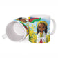 Happy Enkutatash Eritrea Personalized Ceramic Mug Beautiful Afro Girl Adey Abeba Flower