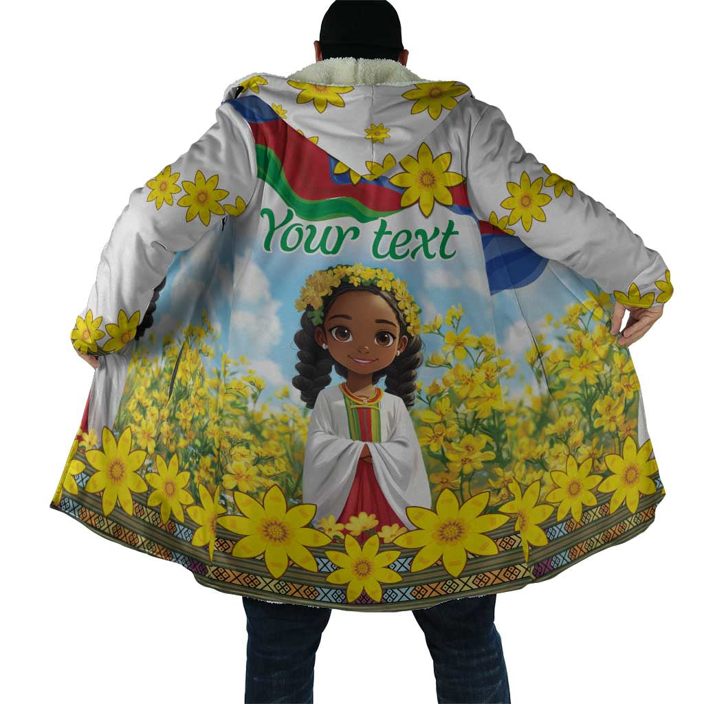 Happy Enkutatash Eritrea Personalized Cloak Beautiful Afro Girl Adey Abeba Flower