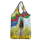 Happy Enkutatash Eritrea Personalized Grocery Bag Beautiful Afro Girl Adey Abeba Flower