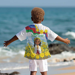 Happy Enkutatash Eritrea Personalized Kid Hawaiian Shirt Beautiful Afro Girl Adey Abeba Flower