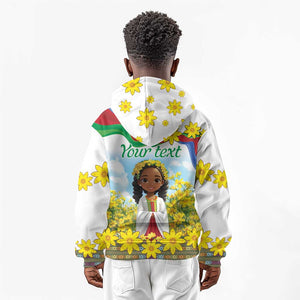 Happy Enkutatash Eritrea Personalized Kid Hoodie Beautiful Afro Girl Adey Abeba Flower