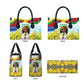 Happy Enkutatash Eritrea Personalized Leather Bag Beautiful Afro Girl Adey Abeba Flower