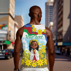 Happy Enkutatash Eritrea Personalized Men Tank Top Beautiful Afro Girl Adey Abeba Flower