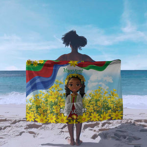 Happy Enkutatash Eritrea Personalized Sarong Beautiful Afro Girl Adey Abeba Flower