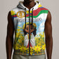 Happy Enkutatash Eritrea Personalized Sleeveless Zip Hoodie Beautiful Afro Girl Adey Abeba Flower - African Pride
