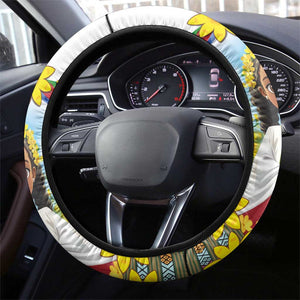 Happy Enkutatash Eritrea Steering Wheel Cover Beautiful Afro Girl Adey Abeba Flower