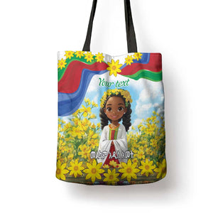 Happy Enkutatash Eritrea Personalized Tote Bag Beautiful Afro Girl Adey Abeba Flower