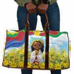 Happy Enkutatash Eritrea Personalized Travel Bag Beautiful Afro Girl Adey Abeba Flower