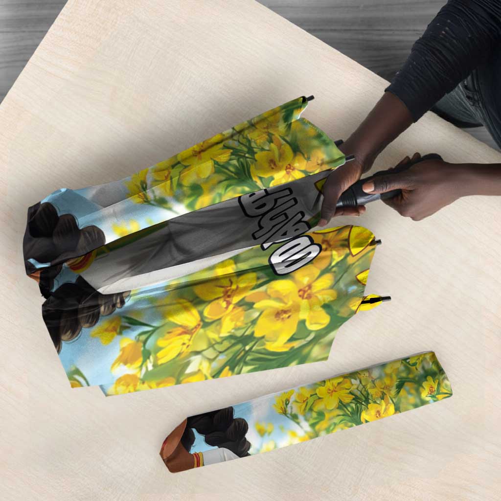 Happy Enkutatash Eritrea Personalized Umbrella Beautiful Afro Girl Adey Abeba Flower
