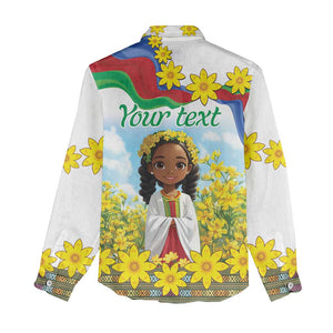 Happy Enkutatash Eritrea Personalized Women Casual Shirt Beautiful Afro Girl Adey Abeba Flower