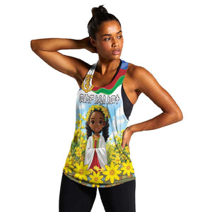 Happy Enkutatash Eritrea Personalized Women Racerback Tank Beautiful Afro Girl Adey Abeba Flower