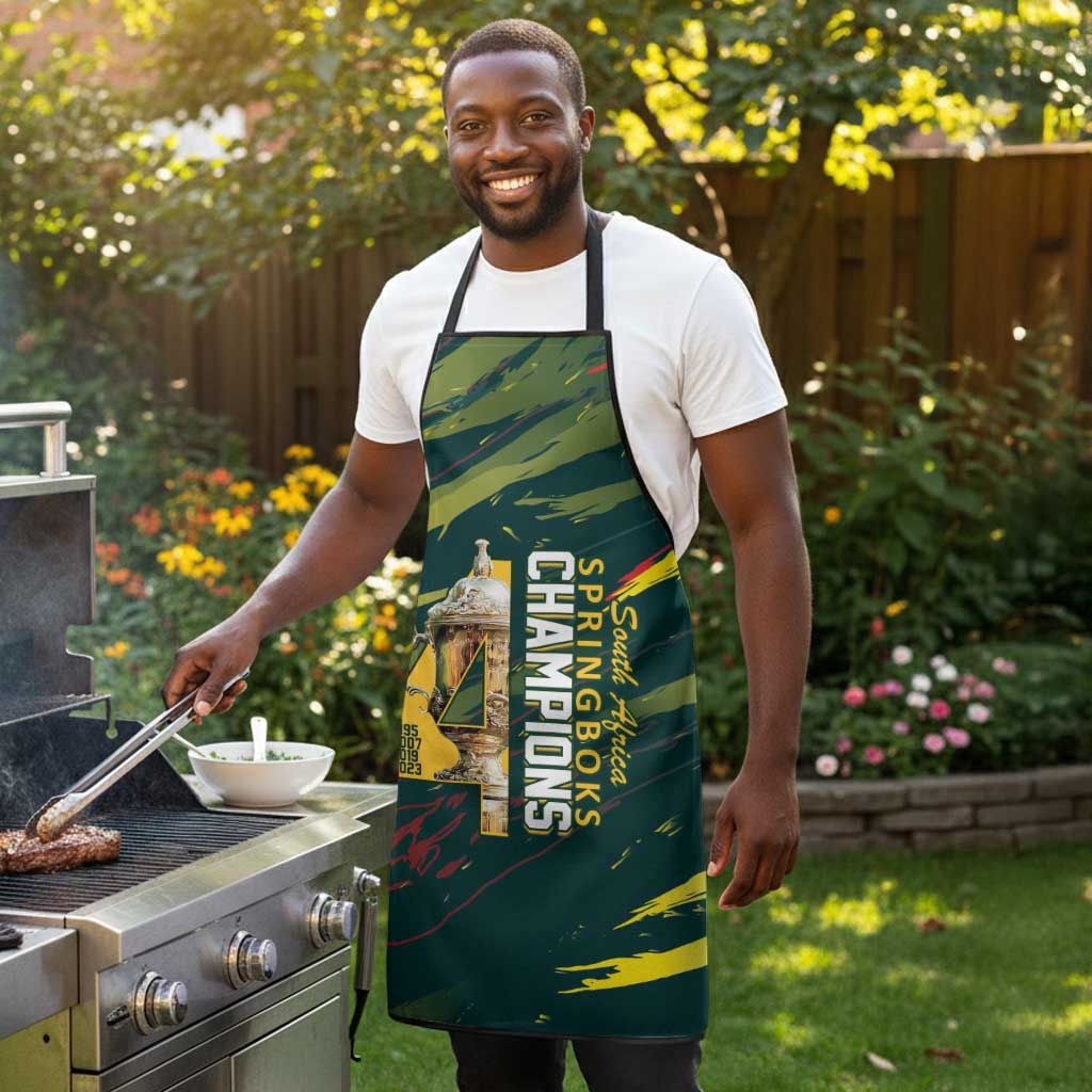 South African Four-time Champions Apron World Rugby Team Springboks