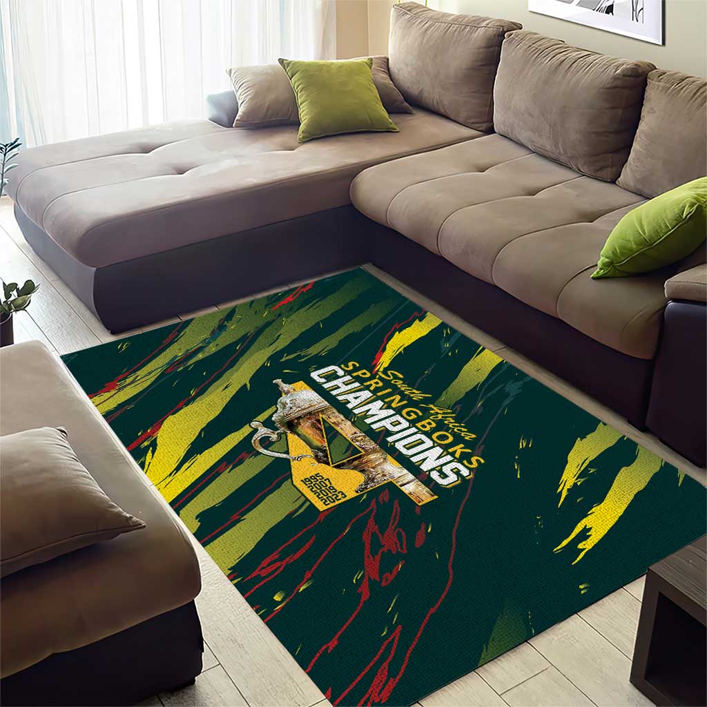 South African Four-time Champions Area Rug World Rugby Team Springboks