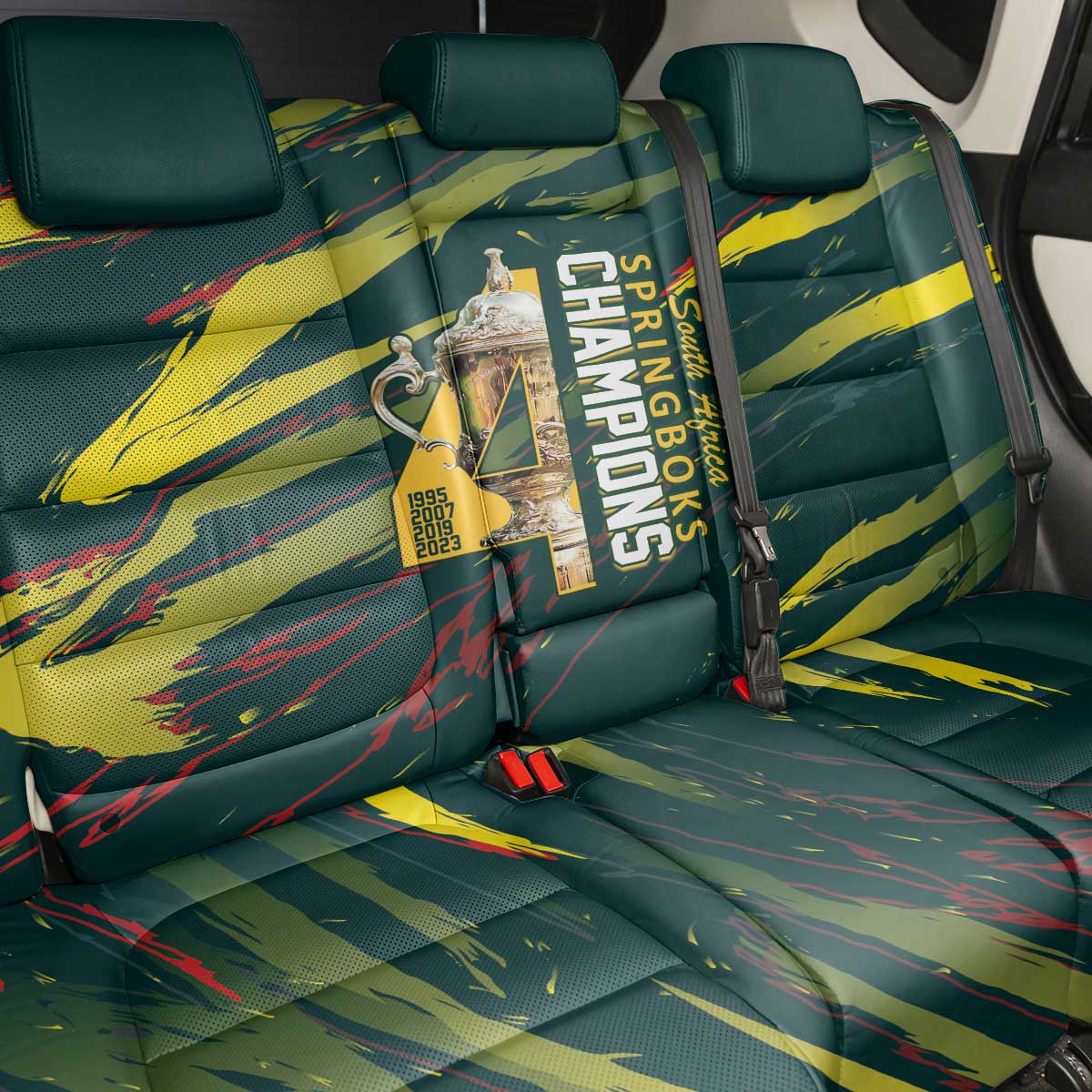 South African Four-time Champions Back Car Seat Cover World Rugby Team Springboks