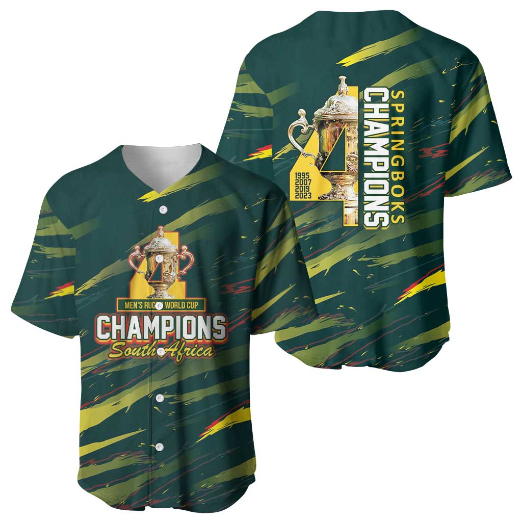 South African Four-time Champions Baseball Jersey World Rugby Team Springboks