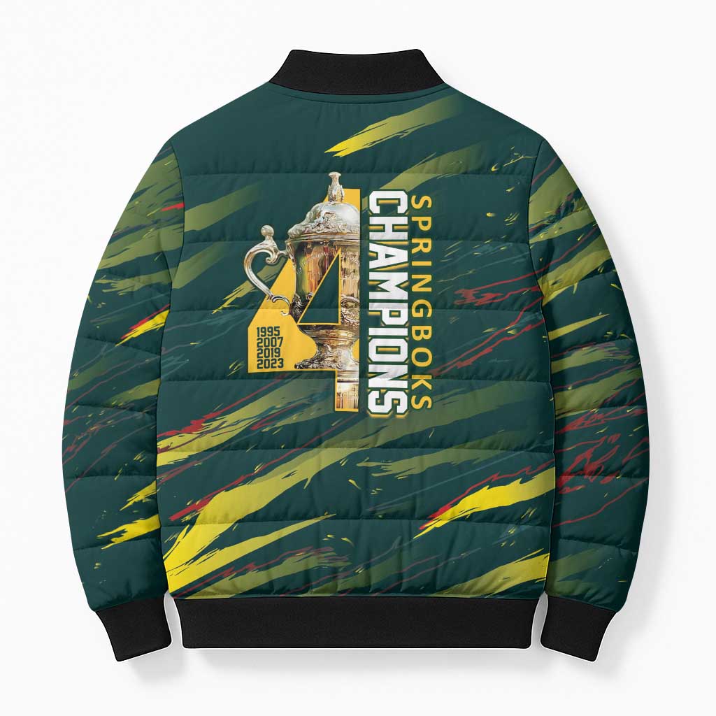 South African Four-time Champions Bomber Puffer Jacket World Rugby Team Springboks