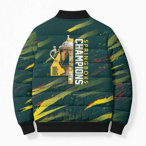 South African Four-time Champions Bomber Puffer Jacket World Rugby Team Springboks