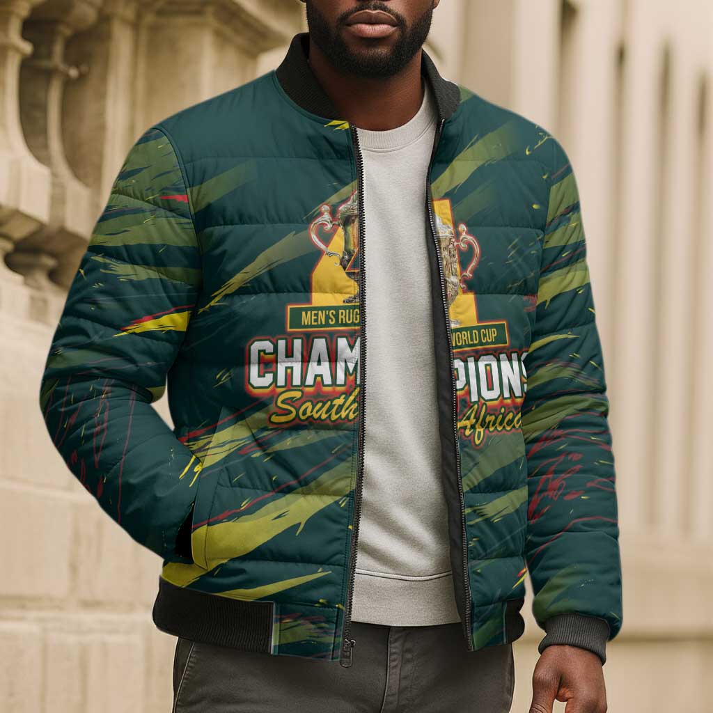 South African Four-time Champions Bomber Puffer Jacket World Rugby Team Springboks