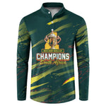 South African Four-time Champions Button Sweatshirt World Rugby Team Springboks