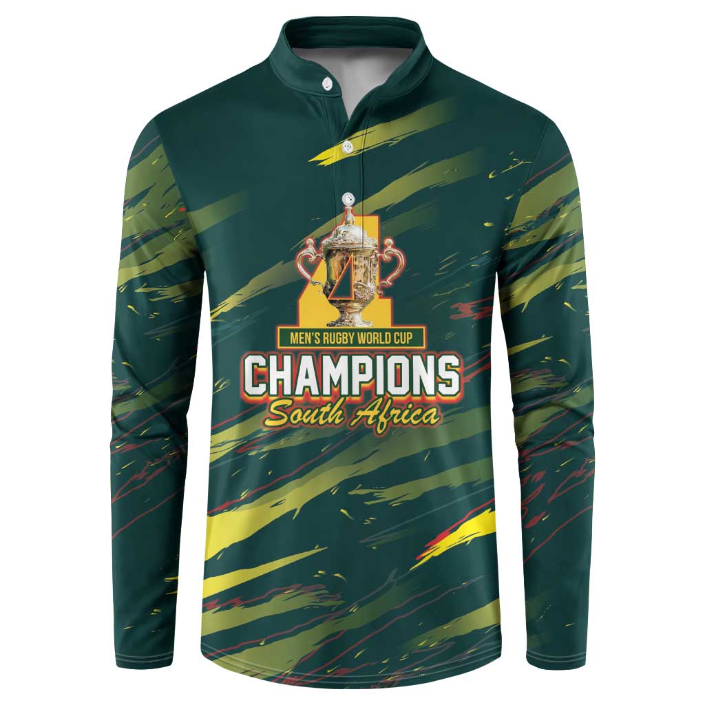 South African Four-time Champions Button Sweatshirt World Rugby Team Springboks