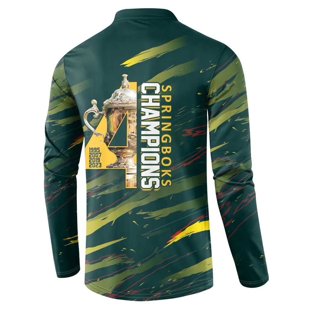 South African Four-time Champions Button Sweatshirt World Rugby Team Springboks