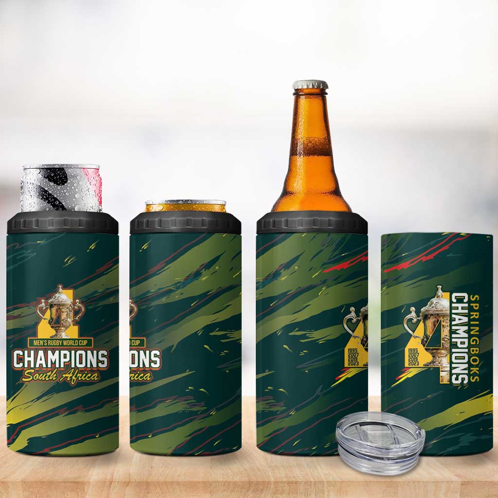 South African Four-time Champions 4 in 1 Can Cooler Tumbler World Rugby Team Springboks