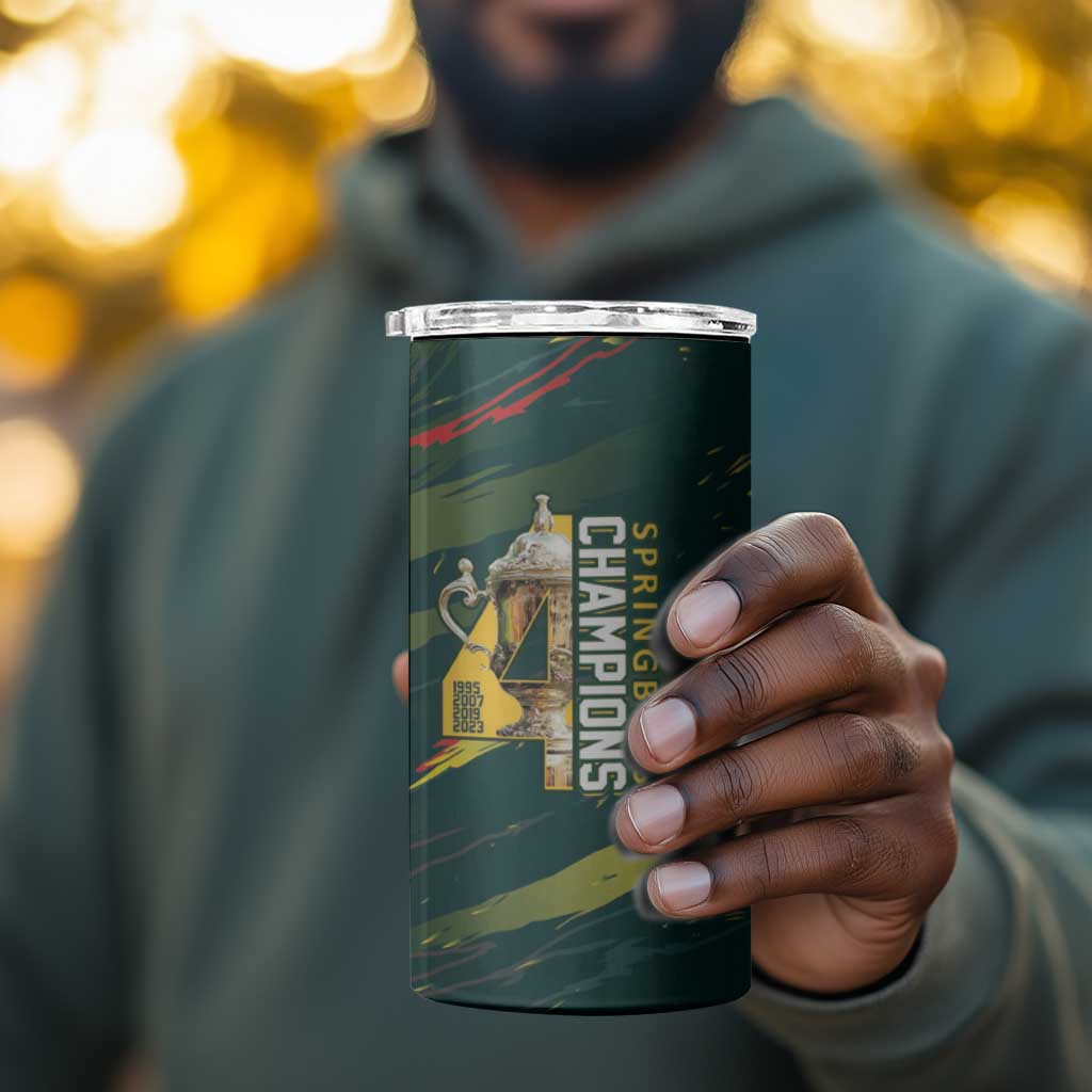 South African Four-time Champions 4 in 1 Can Cooler Tumbler World Rugby Team Springboks