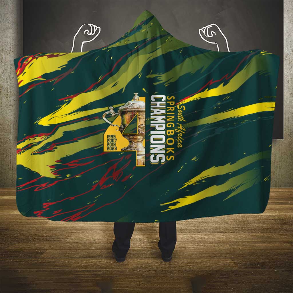 South African Four-time Champions Hooded Blanket World Rugby Team Springboks