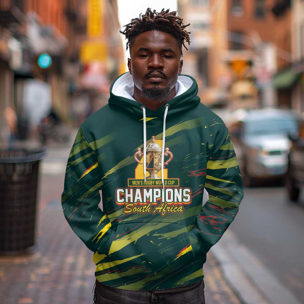 South African Four-time Champions Hoodie World Rugby Team Springboks