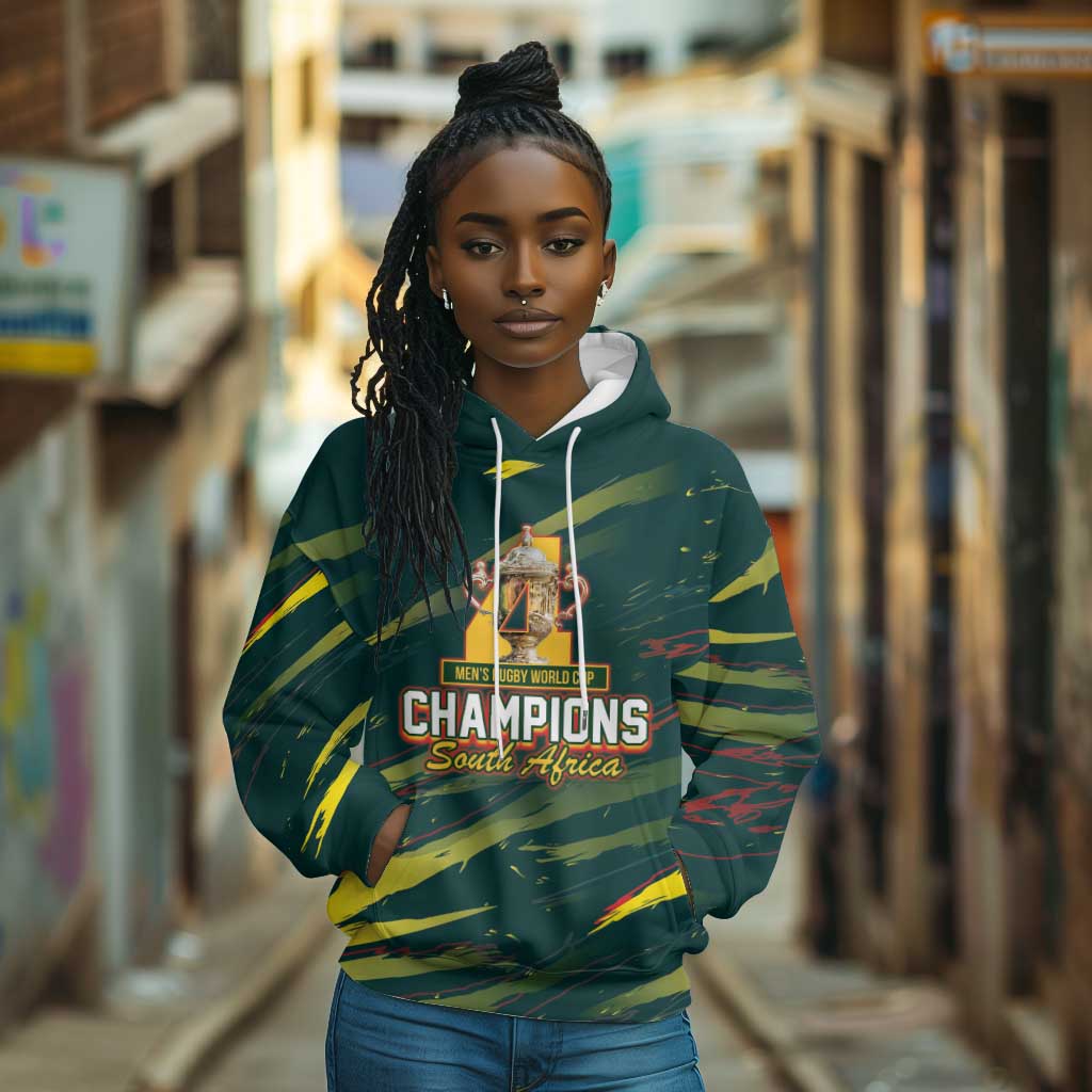 South African Four-time Champions Hoodie World Rugby Team Springboks