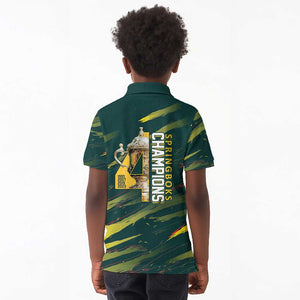South African Four-time Champions Kid Polo Shirt World Rugby Team Springboks