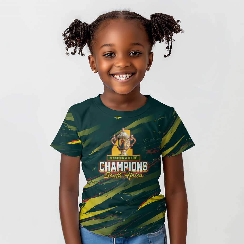 South African Four-time Champions Kid T shirt World Rugby Team Springboks