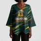 South African Four-time Champions Kimono Sleeve Blouse World Rugby Team Springboks