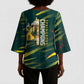 South African Four-time Champions Kimono Sleeve Blouse World Rugby Team Springboks