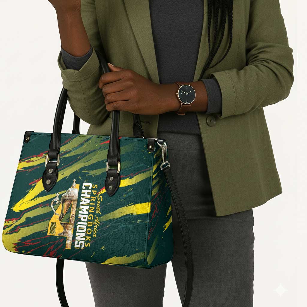 South African Four-time Champions Leather Bag World Rugby Team Springboks