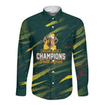 South African Four-time Champions Long Sleeve Button Shirt World Rugby Team Springboks