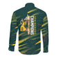 South African Four-time Champions Long Sleeve Button Shirt World Rugby Team Springboks