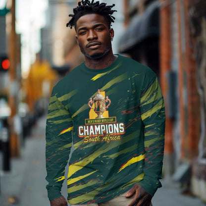 South African Four-time Champions Long Sleeve Shirt World Rugby Team Springboks