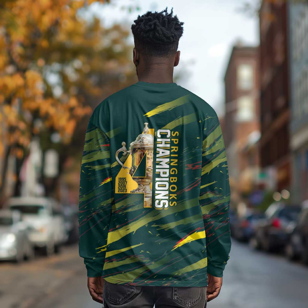 South African Four-time Champions Long Sleeve Shirt World Rugby Team Springboks