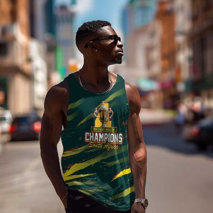 South African Four-time Champions Men Tank Top World Rugby Team Springboks
